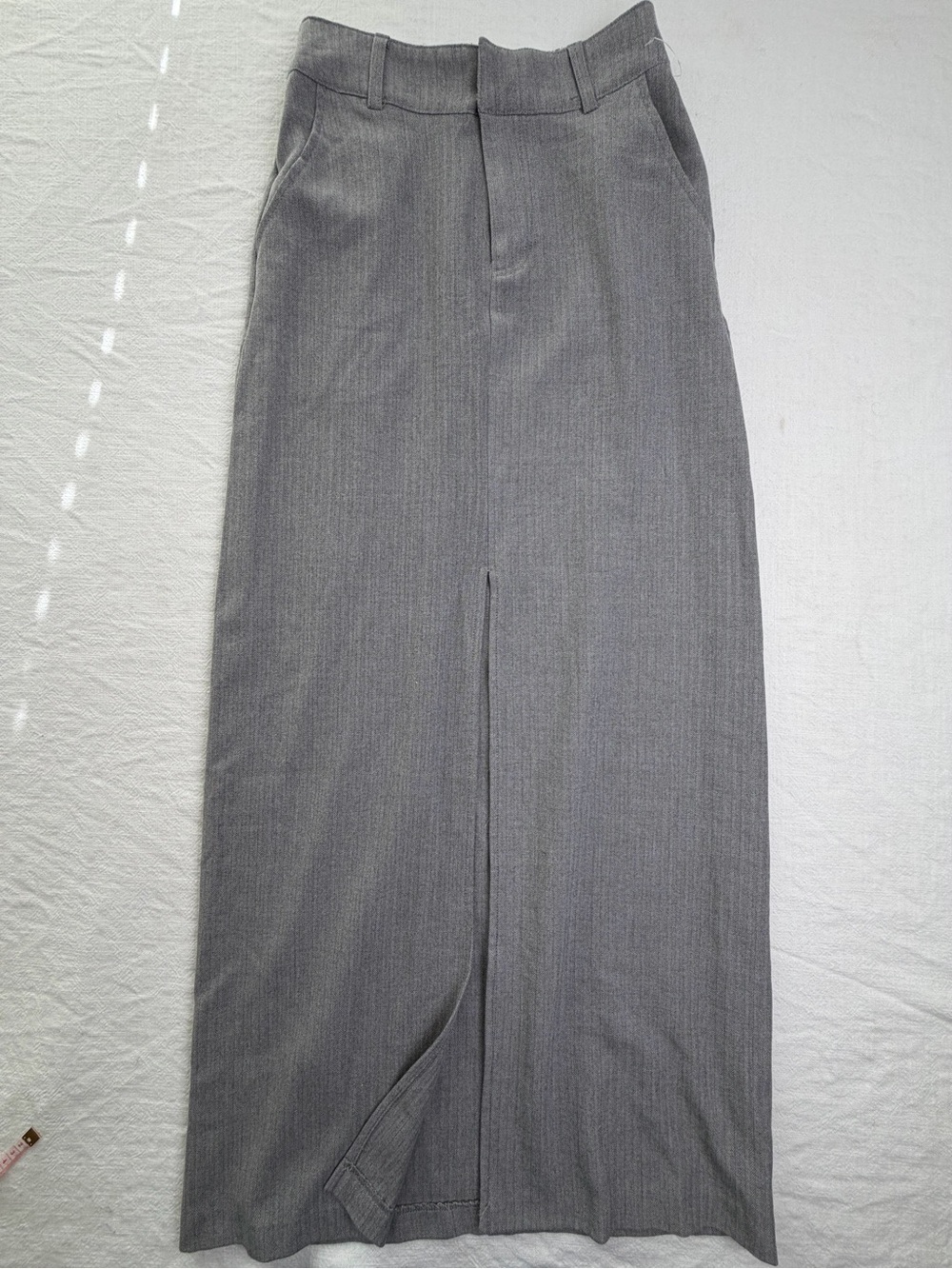 SO Grey Maxi Pencil Skirt with Front Slit